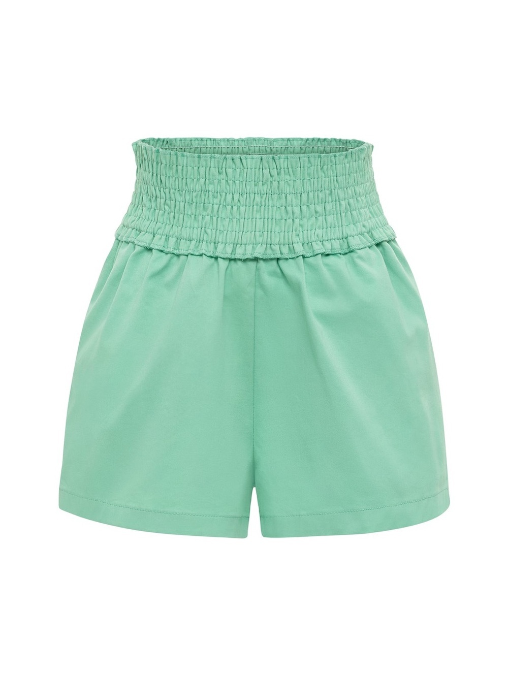 Pleat Collection Girls Chloe Shorts Teal Twill NWT size 16 Smocked Waist Pocket